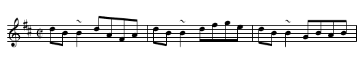 Irish Girl [8] - staff notation
