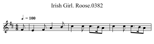 Irish Girl. Roose.0382 - staff notation
