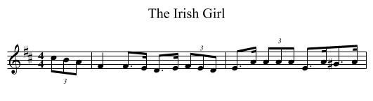 Irish Girl, The  - staff notation