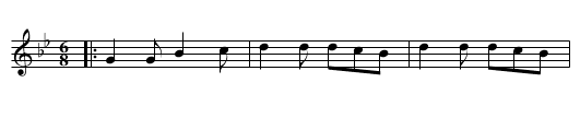 Irish Girl, The  - staff notation
