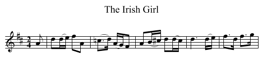 Irish Girl, The - staff notation