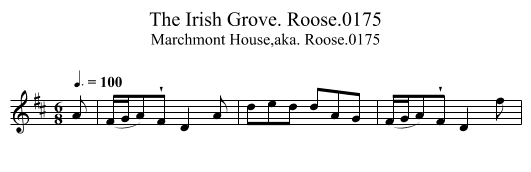 Irish Grove. Roose.0175, The - staff notation