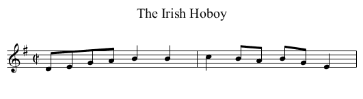 Irish Hoboy, The - staff notation