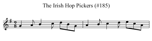 Irish Hop Pickers (#185), The - staff notation