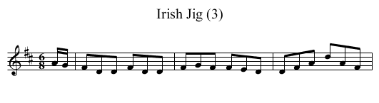 Irish Jig (3) - staff notation