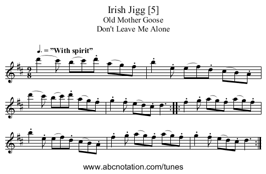 Irish Jigg [5] - staff notation