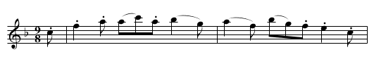 Irish Jigg - staff notation
