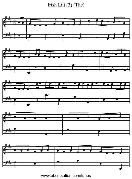 Irish Lilt (3) (The) - staff notation