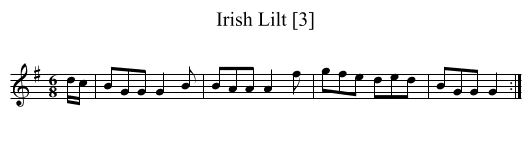 Irish Lilt [3] - staff notation