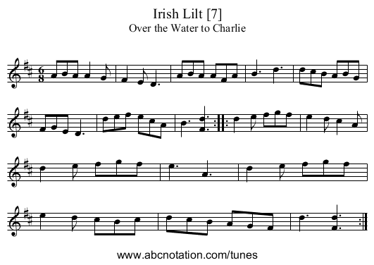 Irish Lilt [7] - staff notation