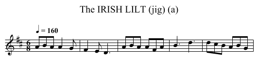 IRISH LILT (jig) (a), The - staff notation