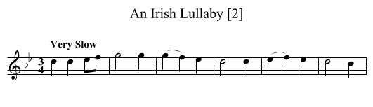 Irish Lullaby [2], An - staff notation