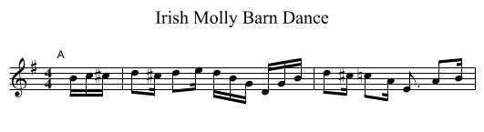 Irish Molly Barn Dance - staff notation