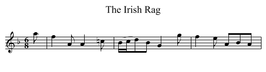 Irish Rag, The - staff notation