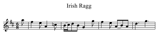 Irish Ragg - staff notation