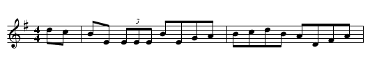 Irish Reel II - staff notation