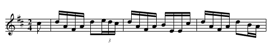 Irish Reel - staff notation