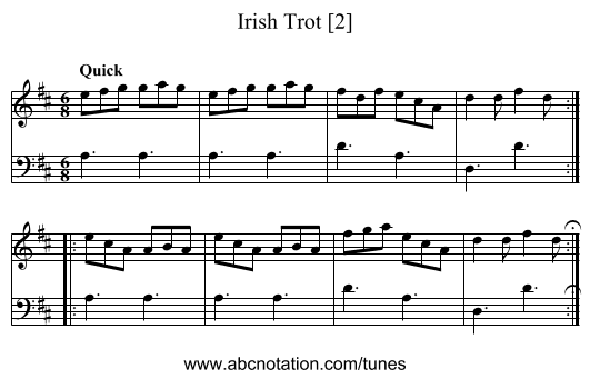 Irish Trot [2] - staff notation