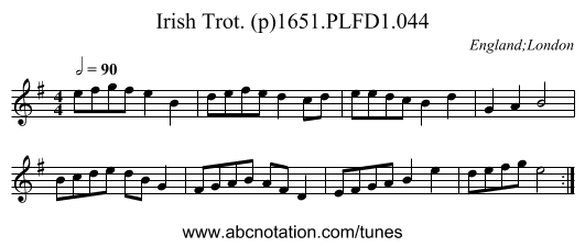 Irish Trot. (p)1651.PLFD1.044 - staff notation