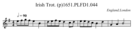 Irish Trot. (p)1651.PLFD1.044 - staff notation