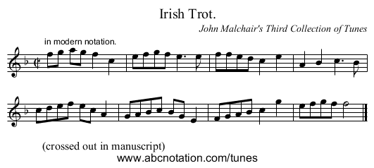 Irish Trot. - staff notation