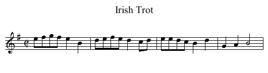 Irish Trot - staff notation