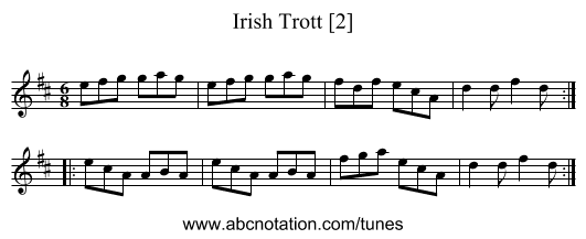 Irish Trott [2] - staff notation