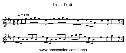 Irish Trott. - staff notation