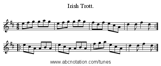 Irish Trott. - staff notation