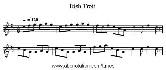 Irish Trott. - staff notation