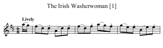 Irish Washerwoman [1], The - staff notation