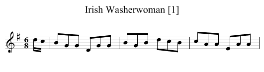 Irish Washerwoman [1] - staff notation
