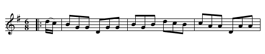 Irish Washerwoman. Dal.097 - staff notation