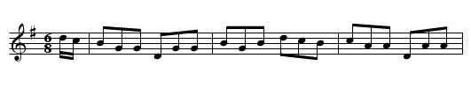 Irish Washerwoman. JMT052 - staff notation
