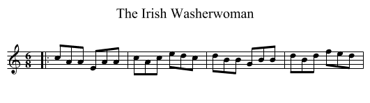 Irish Washerwoman, The  - staff notation