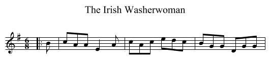Irish Washerwoman, The  - staff notation