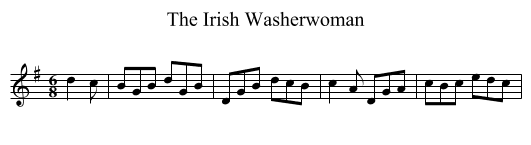 Irish Washerwoman, The  - staff notation