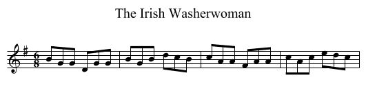 Irish Washerwoman, The - staff notation