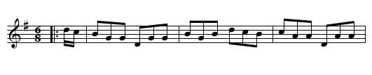 Irish Washerwoman - staff notation