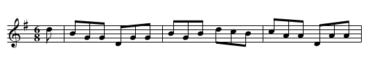 IRISH WASHERWOMAN - staff notation