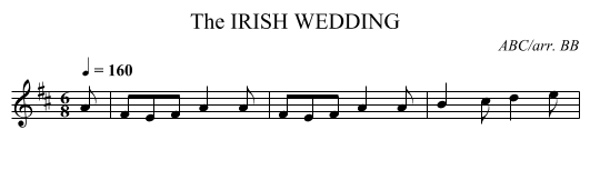 IRISH WEDDING, The - staff notation