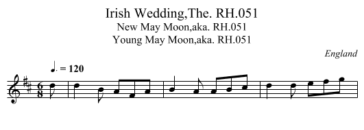 Irish Wedding,The. RH.051 - staff notation