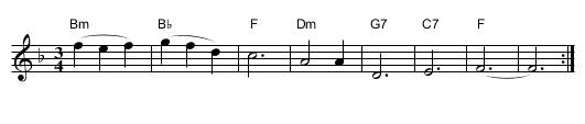 Irish Whispers - staff notation