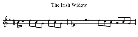 Irish Widow, The - staff notation
