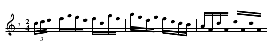 Irish-American [1] - staff notation