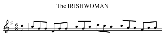 IRISHWOMAN, The - staff notation