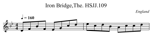 Iron Bridge,The. HSJJ.109 - staff notation