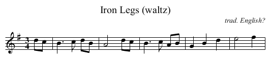 Iron Legs (waltz) - staff notation