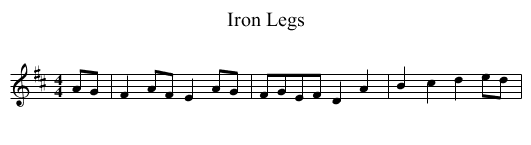 Iron Legs - staff notation