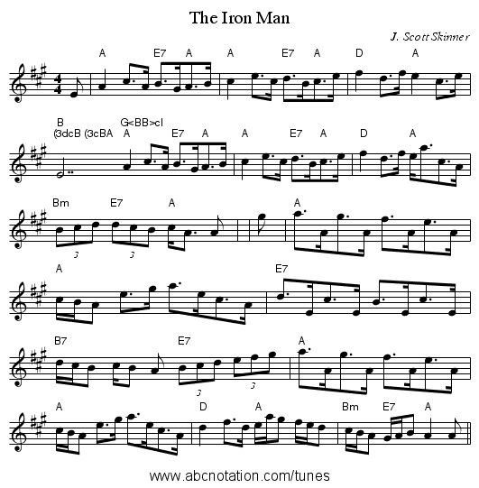 Iron Man, The - staff notation